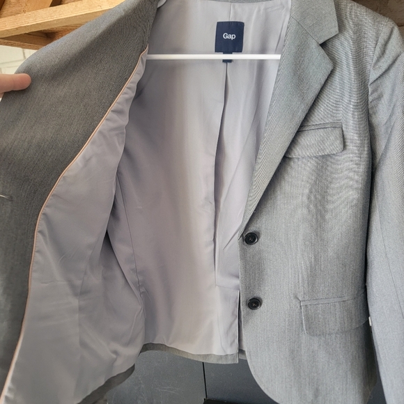 Gap The Academy Blazer Womens 6 Gray Two Button Front Pockets Lined Career - Picture 8 of 8